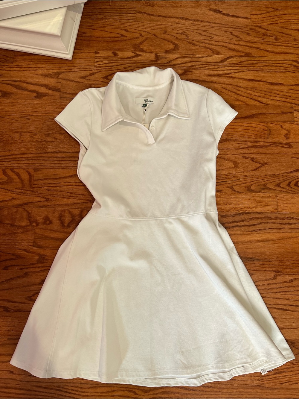 Anthropologie White Polo Skater Mini Dress